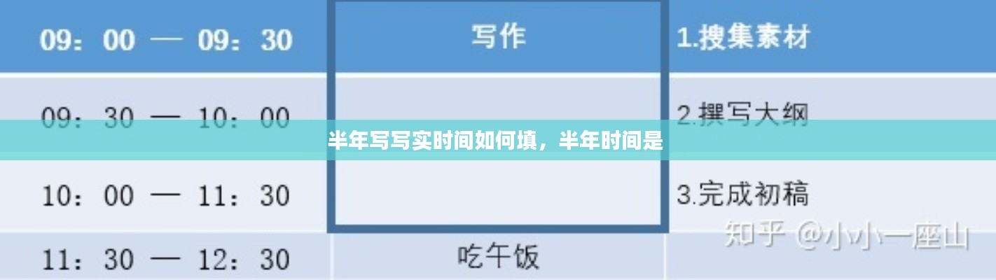 半年寫寫實(shí)時(shí)間如何填，半年時(shí)間是 
