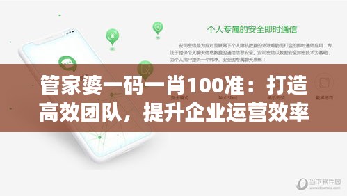 管家婆一碼一肖100準(zhǔn)：打造高效團(tuán)隊(duì)，提升企業(yè)運(yùn)營(yíng)效率