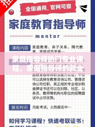 家庭指導(dǎo)師熱門專業(yè)課程，家庭指導(dǎo)師的就業(yè)方向 