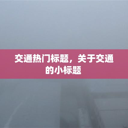 交通熱門標題，關于交通的小標題 