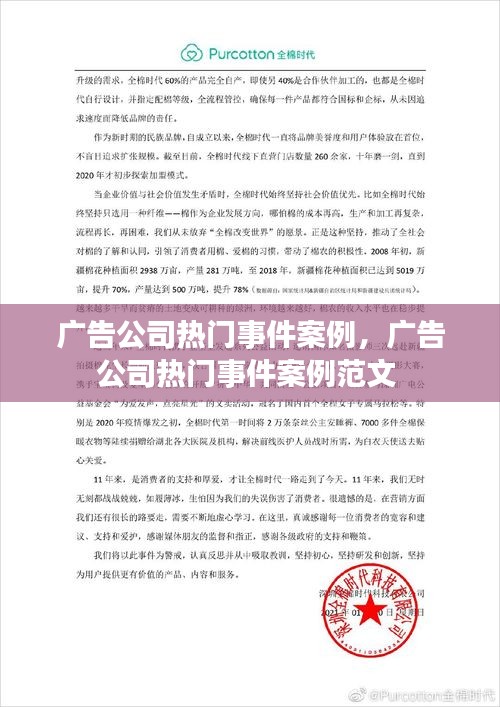 廣告公司熱門事件案例，廣告公司熱門事件案例范文 