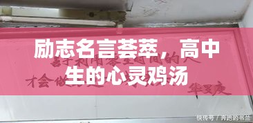 勵志名言薈萃，高中生的心靈雞湯