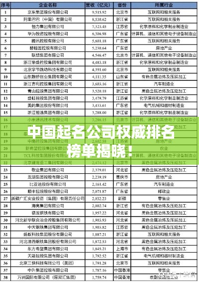 中國(guó)起名公司權(quán)威排名榜單揭曉！