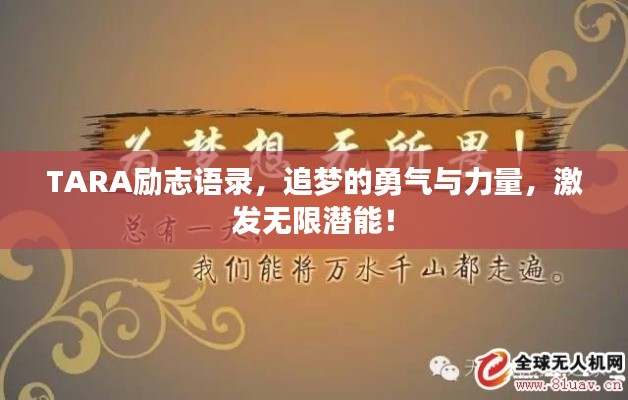 TARA勵志語錄，追夢的勇氣與力量，激發(fā)無限潛能！