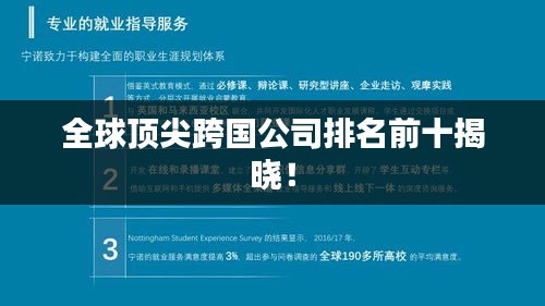 全球頂尖跨國公司排名前十揭曉！