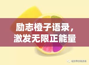 勵志橙子語錄，激發(fā)無限正能量！
