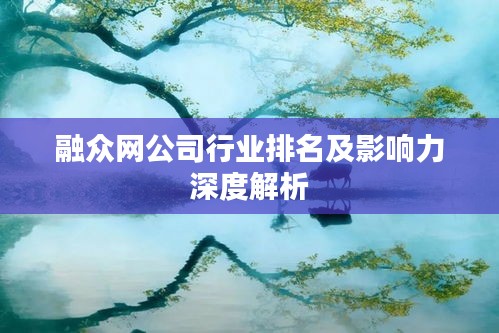 融眾網(wǎng)公司行業(yè)排名及影響力深度解析