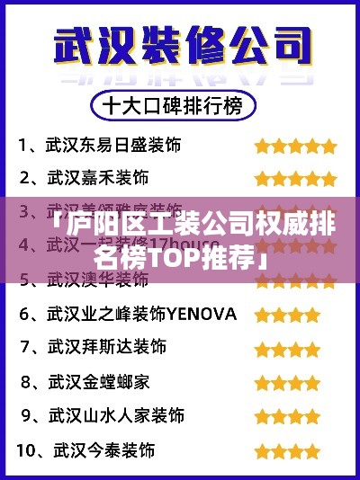 「廬陽區(qū)工裝公司權(quán)威排名榜TOP推薦」