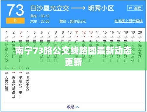 南寧73路公交線路圖最新動(dòng)態(tài)更新