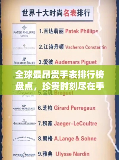 全球最昂貴手表排行榜盤點，珍貴時刻盡在手腕間